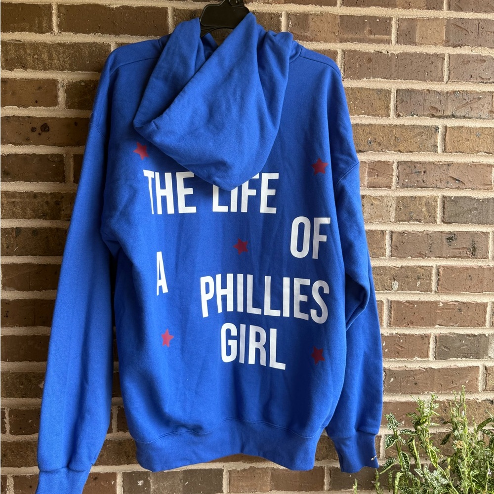 NWOT Custom made Philadelphia phillies taylor swift inspired Blue Hoodie sz L
